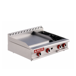 Plancha 24 + Parrilla 2 quemadores abiertos 12 2-G-2-Q TOP DELTA