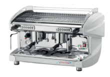 Cafetera Italiana Electrónica Programable de 2 Grupos 240 Tazas LIRA2E-W SAN-SON