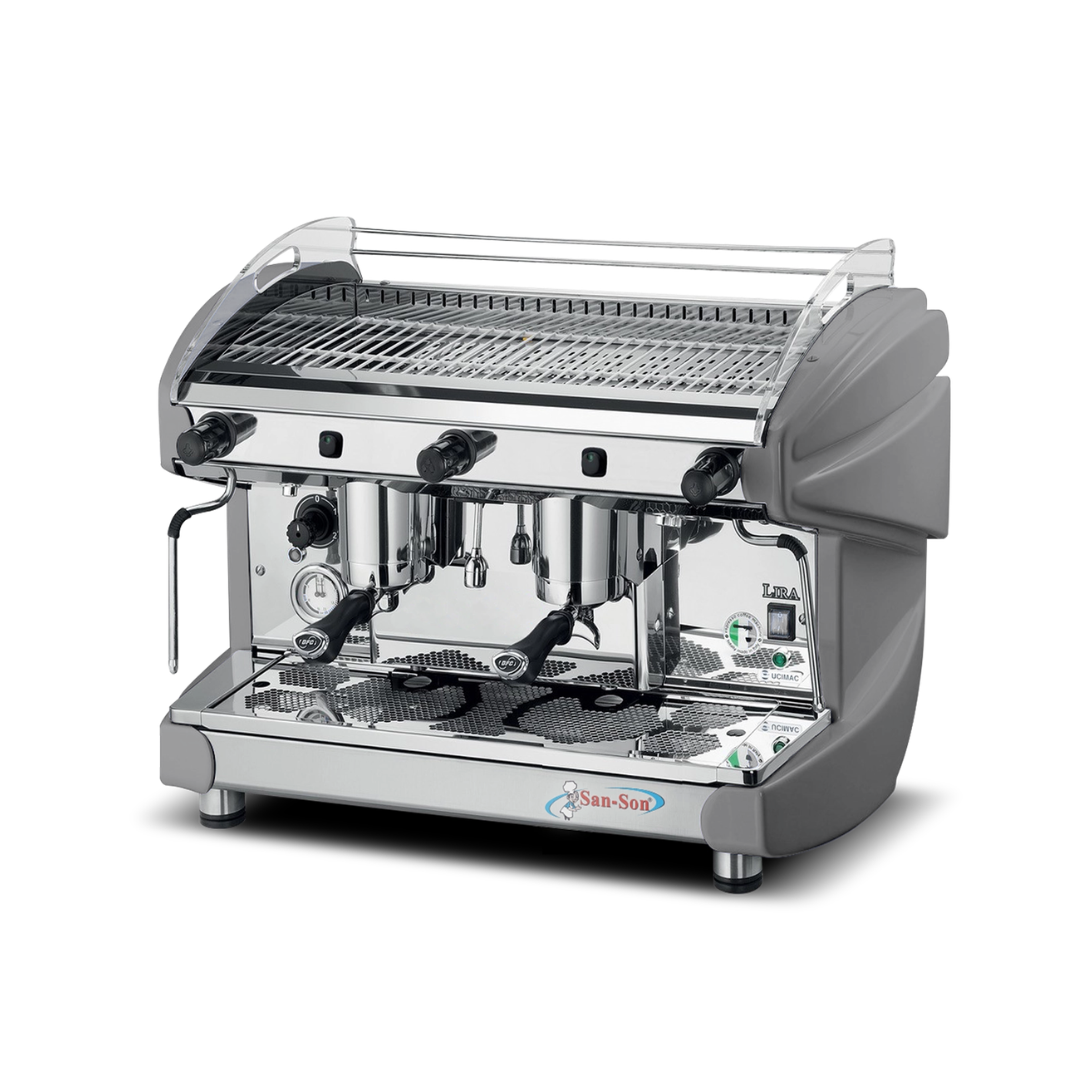 Cafetera Italiana Semiautomática de 2 Grupos 240 Tazas LIRA2SA-A SAN-SON